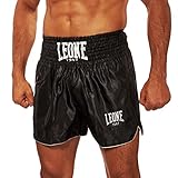 LEONE 1947, Einfache Kick-Thai-Shorts, Unisex-Erwachsene, Schwarz, M, AB766