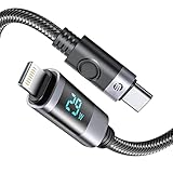ORICO USB C auf Lightning Kabel, LED Display Schnelles Laden,...