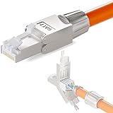 hb-digital 1x CAT7 RJ45 Stecker Netzwerkstecker auf Schneidklemme LSA...