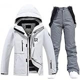 EQWIGKEIT skianzüge für Herren, Thermoanzug Herren Mit Kapuze Skijacke...