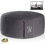 BACKLAxx ® Yoga Kissen, Meditationskissen XL 35cm [30% mehr Sitzfläche],...