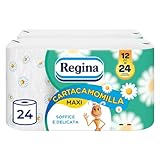 Regina Cartacamomilla - 24 Rollen Toilettenpapier, 300 flauschige Blätter,...