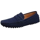 Jamron Herren Wildleder Penny Loafers Gemütlich Fahrende Schuhe Mokassin...