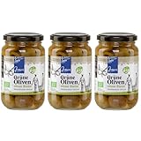 Griechische grüne Oliven ohne Stein 3x175g | Bio Zertifiziert | Oliven aus...