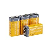 Amazon Basics - Everyday Alkalisch batterien, 4 Stück (9V/6LR61) (Aussehen...