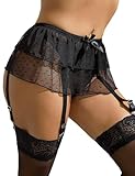 ohmydear Strapsgürtel Damen Sexy Minirock Strumpfhalter Große Größen...