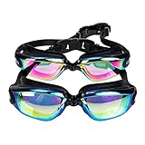 Supvox 2 Stück Professionelle Schwimmbrillen mit UV Schutz und Beschlag...