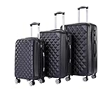 aqua lotus 3 TLG. Koffer Trolley Kofferset Reisekoffer M-L-XL-Set Lotus...