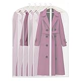 Staubdichte Kleidersäcke, 5er-Pack, durchscheinende PEVA-Kleiderhüllen...