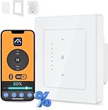 AVATTO WLAN Rollladenschalter mit Prozentfunktion, 55 x 55mm,...