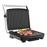 Elektrischer Kontaktgrill, 2000W 33x33cm Grillplatte Antihaftbeschichtung...