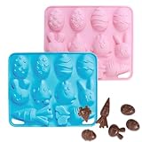 Schokoladenhasen-Form, wiederverwendbar, 10 Mulden, Osterhase, Karotte,...