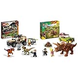 LEGO Jurassic World Pyroraptor & Dilophosaurus Transport,...