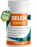 Selen hochdosiert 365x Selen 200µg Tabletten - Selen Komplex aus 3...