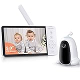 ASFSKY Baby Monitor, Babyphone mit Kamera, 5''HD-Display,...