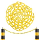 Absperrkette, Sicherheitskette, dekorative Kette für Gartenzaun, gelbe...