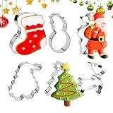 Christmas Cookie Keksform, Weihnachts-Kekse, 6 x Kuchenform, zum Backen