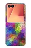 Klapphülle für Samsung Galaxy Z Flip 7, PU-Leder, buntes Mosaik-Design
