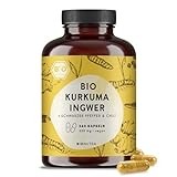 BIONUTRA® Kurkuma Ingwer Komplex Kapseln Bio (240 x 650 mg) mit schwarzem...