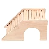 HEMOTON Holz Chinchilla Hütte mit Treppe für Kleine Haustiere Schlafhaus...