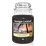 Yankee Candle Duftkerze im Glas (groß) | Black Coconut | Kerze mit langer...