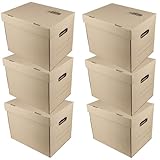 D.RECT-6 Stück ARCHIVE BOX CARDBOARD A4 IDEA Lagerbox Klappdeckelbox...