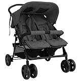 vidaXL Geschwisterwagen Klappbares Design Zwillingswagen Kinderwagen Baby...