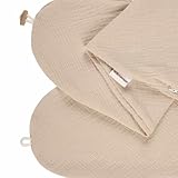 HOBEA-Germany Stillkissenbezug für Stillkissen 190cm Designs (Musselin...