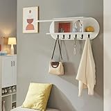 [en.casa] Wandgarderobe mit Ablage Vilkön Garderobenleiste mit 6 Haken...