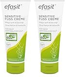 efasit Sensitive Fußcreme, 75 ml - Fusscreme sehr trockene Füße, Urea...