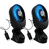 TronicXL 2 Stück Ventilator mit Clip Klipp Klemmefür Steckdose 230V...