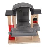 CLISPEED Station aus Sicherem Holzmaterial Elektrisches Zuggleis zubehör...