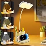 GOMETY Schreibtischlampe Kinder, USB Nachttischlampe mit Stifthalter, Touch...