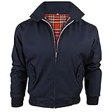 Harrington-Jacke mit kariertem Futter, gefertigt in Großbritannien,...