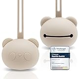 CAJA Schnullerbox Silikon | Schnulleraufbewahrung | Panda Design | BPA-frei...