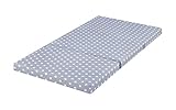 Bambini klappbare Reisebettmatratze Reisematratze 120x60 cm Sterne grau |...