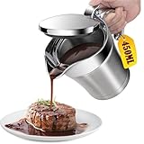 Premium Edelstahl Thermo Sauciere, Soßenkanne mit Klappdeckel &...