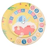 BESTYASH Lernuhr aus Holz für Zweifach Verwendbare Mathe Lehruhr mit...