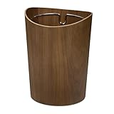 Relaxdays Papierkorb, 9 l Volumen, in Holzoptik, H x D: 30 x 23 cm,...