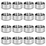 16 Stück Edelstahl Aschenbecher, Moderne Tischplatte Aschenbecher, 8 cm...
