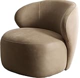 DELIFE Cocktailsessel Pulo Mikrofaser Beige Vintage 80x80 cm Loungesessel