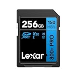 Lexar High-Performance 800x PRO SD Karte 256GB, Speicherkarte SDXC UHS-I,...