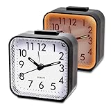 CIMOYBAI 2 Stücke Wecker Analog Ohne Ticken, Schwarz Wecker mit Licht,...