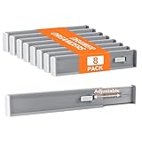 Homsorout 8er Set Schubladentrenner Verstellbar (32.6-56cm) Kunststoff...