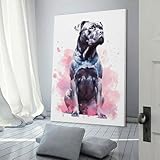 Aquarell-Poster mit Cane Corso-Kunst, Retro-Illustration, Leinwandposter,...