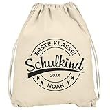 SpecialMe® Kinder Turnbeutel Aufdruck Erste Klasse Schulkind 2025 mit...