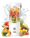 ViKKent Tragbarer Mixer Smoothie Maker to go, 450ml Mini Standmixer mit 6...