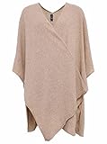 Zwillingsherz Poncho-Schal mit Kaschmir - Hochwertiges Cape für Damen -...