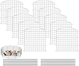 WOLTU Teichzaun Gartenzaun Komplettset 78cm hoch, 10 Zaunelemente 11...