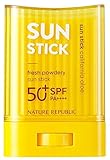 Nature Republic Fresh Powdery Sun Stick SPF50+/PA++++ Waterproof , 22g...